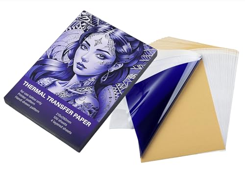 DGT Thermo-Tattoo-Transferpapier, 21,6 x 27,9 cm, Tattoo-Schablonenpapier, 20 Stück von DGT Tattoo Supply