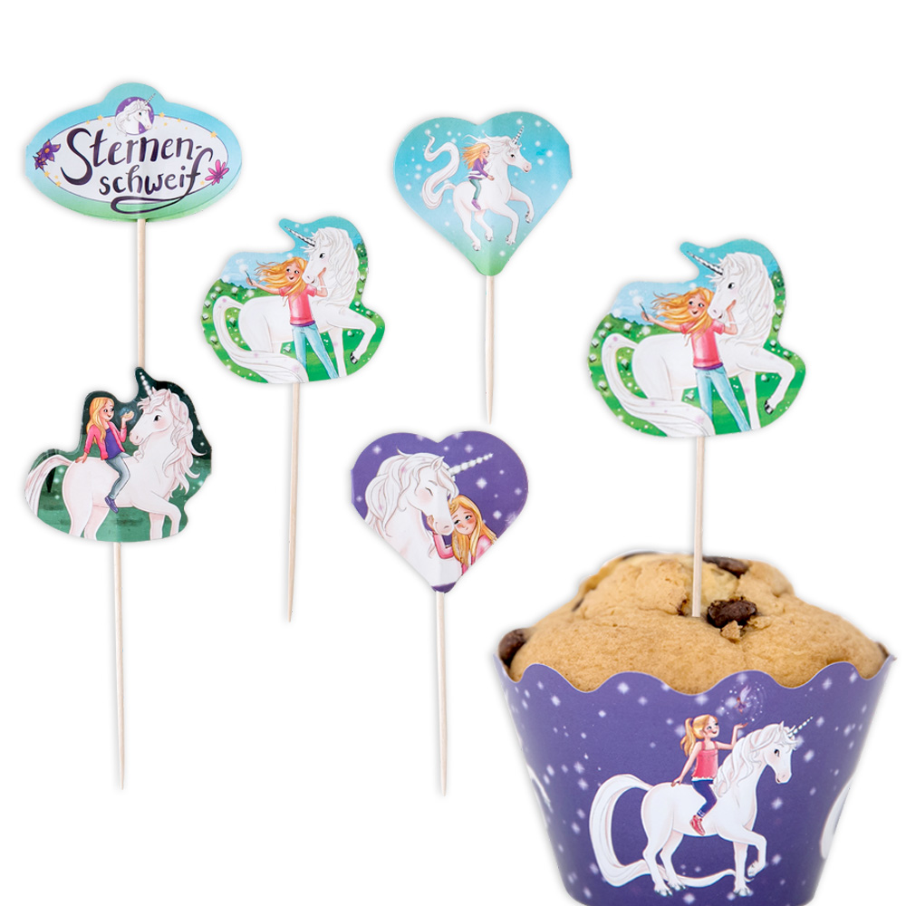 Einhorn Sternenschweif Muffinpicker, 10 Stück mit 5 verschiedenen Motiven Einhorn Sternenschweif Muffinpicker, 10 Stück mit 5 verschiedenen Motiven von DH Konzept GmbH