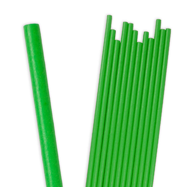 Grüne Papier-Trinkhalme im 12er Pack von DH Konzept GmbH