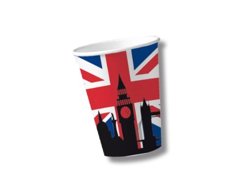 10 Becher * Großbritannien * für Party und Geburtstag von DH-Konzept // Pappbecher Partybecher Kinder Geburtstag Party Fete Set UK GB England Union Jack von DH-Konzept