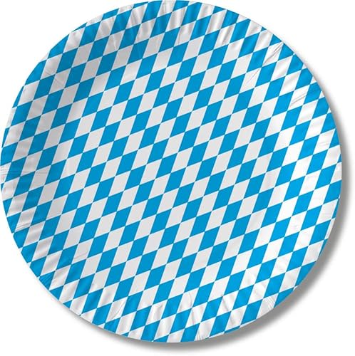 DH-Konzept 10 Teller * Bayern und Oktoberfest * in Ø23cm Größe | Pappteller Bierfest München Bavaria Raute Blau Weiss DH-Konzept 10 Teller * Bayern und Oktoberfest * in Ø23cm Größe | Pappteller Bierfest München Bavaria Raute Blau Weiss von DH-Konzept