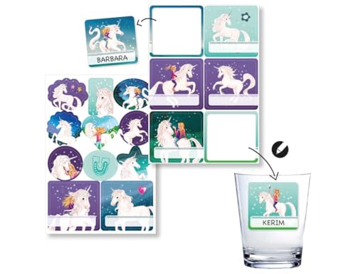 17 Becher-Aufkleber * STERNENSCHWEIF * für 8 Kinder zum Kindergeburtstag und Mottoparty | mit Namensfeld, Leicht ablösbare Becher-Sticker | Laura Mädchen Pferde Einhorn Kinder Party Geburtstag 17 Becher-Aufkleber * STERNENSCHWEIF * für 8 Kinder zum Kindergeburtstag und Mottoparty | mit Namensfeld, Leicht ablösbare Becher-Sticker | Laura Mädchen Pferde Einhorn Kinder Party Geburtstag von DH-Konzept