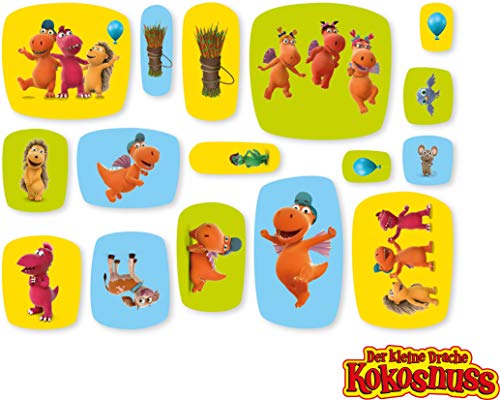 48-TLG. XXL-Konfetti-Set * DER KLEINE Drache Kokosnuss * als Deko für Kinderparty und Kindergeburtstag | Kinder Pappteller Partyteller Party Set von DH-Konzept