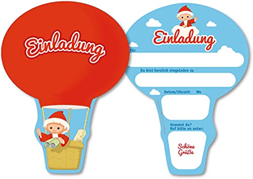 DH-Konzept 8 Einladungskarten * SANDMÄNNCHEN * für Kinderparty und Kindergeburtstag | Sandmann Einladungen Invites Party Set von DH-Konzept