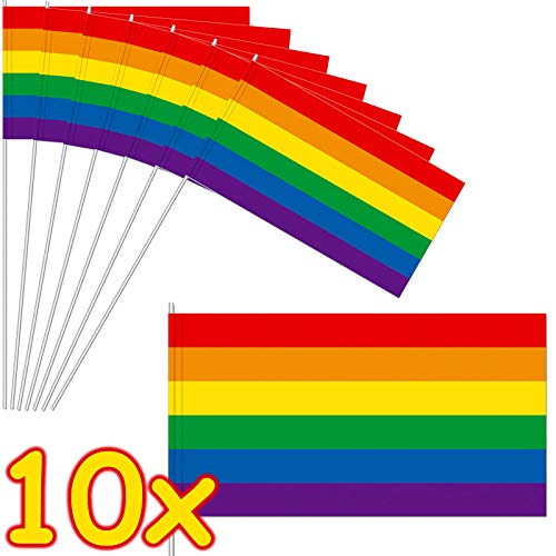 DH-Konzept 10 Papierflaggen * Regenbogen Farben * als Deko für Party und Geburtstag | Mottoparty Fähnchen Dekoration Pride Gay LGBT DH-Konzept 10 Papierflaggen * Regenbogen Farben * als Deko für Party und Geburtstag | Mottoparty Fähnchen Dekoration Pride Gay LGBT von DH-Konzept