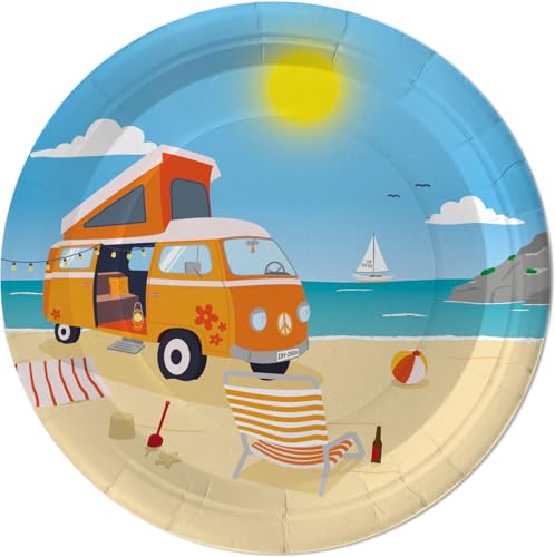 DH-Konzept 10 Partyteller * CAMPING * für eine Outdoor-Party | 23cm, aus Pappe | Wohnmobil Camper Reisen VW-Bus Teller Pappteller Plates Deko Geburtstag Set DH-Konzept 10 Partyteller * CAMPING * für eine Outdoor-Party | 23cm, aus Pappe | Wohnmobil Camper Reisen VW-Bus Teller Pappteller Plates Deko Geburtstag Set von DH-Konzept