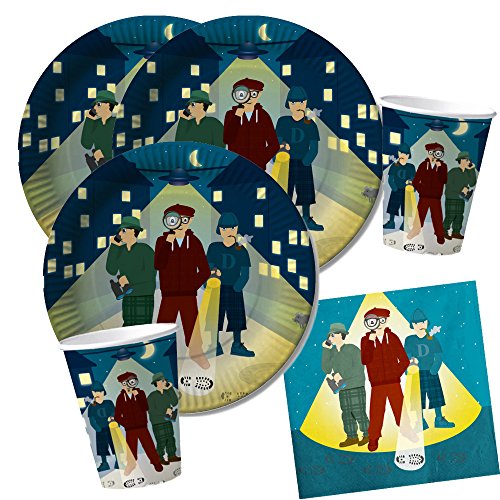 dh konzept 36-teiliges Party-Set - Detektiv - Teller Becher Servietten für 8 Kinder dh konzept 36-teiliges Party-Set - Detektiv - Teller Becher Servietten für 8 Kinder von dh konzept