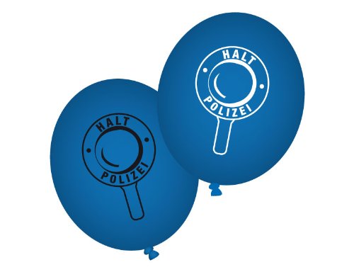 DH-Konzept 8 Luftballons * Polizei * für Party und Geburtstag // Kindergeburtstag Mottoparty Ballon Ballons Polizist Kellen von DH-Konzept