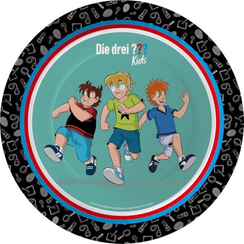 DH-Konzept 8 Partyteller * DIE DREI ??? KIDS * für Kinderparty und Kindergeburtstag | 3 Fragezeichen Teller Pappteller Plates Kinder Detektive Party Set von DH-Konzept