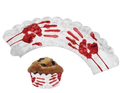 DH-Konzept Blutige Hände Cupcake Muffin-Banderolen Halloween-Deko 12 Stück Weiss-rot Einheitsgröße DH-Konzept Blutige Hände Cupcake Muffin-Banderolen Halloween-Deko 12 Stück Weiss-rot Einheitsgröße von DH-Konzept