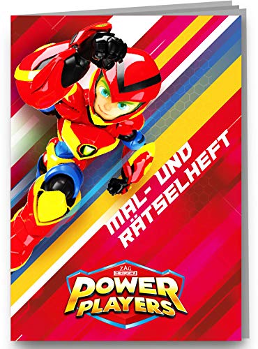 DH-Konzept Mal- und Rätselheft * Power Players * mit 12 Seiten in DIN A6 | perfekt als Mitgebsel oder Geschenk | Malbuch Spielzeug Superhelden Malen Malblock Kinder von DH-Konzept