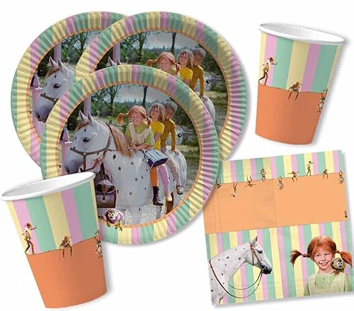 DH-Konzept Partyset Pippi Langstrumpf für 8 Gäste - Teller Becher Servietten DH-Konzept Partyset Pippi Langstrumpf für 8 Gäste - Teller Becher Servietten von DH-Konzept