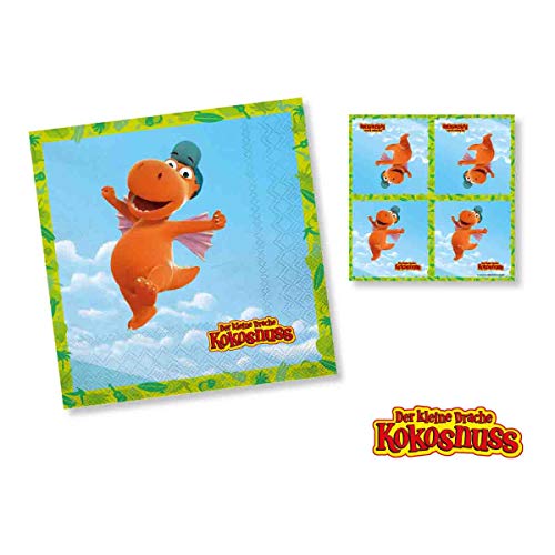Dh-Konzept: 20 Servietten * DER KLEINE Drache Kokosnuss * für Kinderparty und Kindergeburtstag | Kinder Napkins Party Set von DH-Konzept