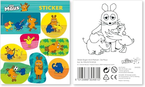 Die Maus Sticker // Mitgebsel Kindergeburtstag Maus // Basteln Mausgeburtstag // Kindergeburtstag Die Maus Mitgebsel von DH-Konzept