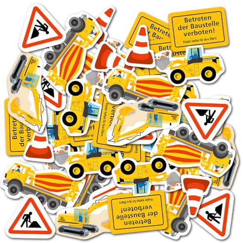 Kindergeburtstag Baustelle Tischdeko Motive - 2 x 24 Stück Streudekoration aus Karton, 6 bis 8 cm, beidseitig bedruckt Kindergeburtstag Baustelle Tischdeko Motive - 2 x 24 Stück Streudekoration aus Karton, 6 bis 8 cm, beidseitig bedruckt von DH-Konzept