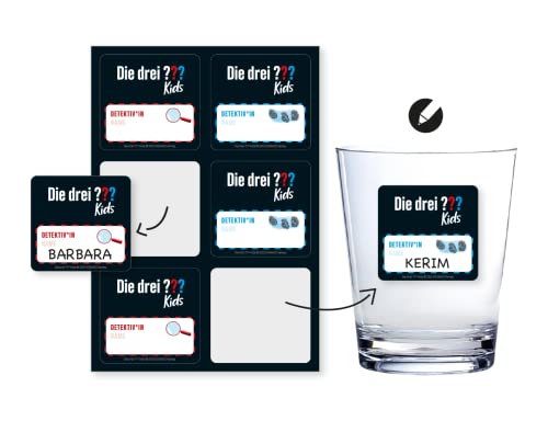 Namensaufkleber * DIE DREI ??? KIDS * zum Beschriften | 6 Sticker auf einem A5 Bogen | als ergänzende Alternative zu Pappbecher | Aufkleber zum Kindergeburtstag & Basteln Namensaufkleber * DIE DREI ??? KIDS * zum Beschriften | 6 Sticker auf einem A5 Bogen | als ergänzende Alternative zu Pappbecher | Aufkleber zum Kindergeburtstag & Basteln von DH-Konzept