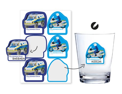 Namensaufkleber * POLIZEI * zum Beschriften | 6 Sticker auf einem A5 Bogen | als ergänzende Alternative zu Pappbecher | Polizeiauto Aufkleber zum Kindergeburtstag & Basteln Namensaufkleber * POLIZEI * zum Beschriften | 6 Sticker auf einem A5 Bogen | als ergänzende Alternative zu Pappbecher | Polizeiauto Aufkleber zum Kindergeburtstag & Basteln von DH-Konzept