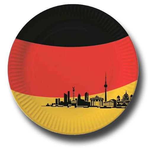 Pappteller "Deutschland - Berlin" 10er Pack von DH-Konzept