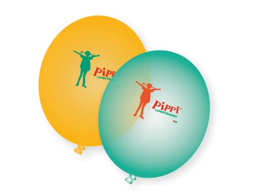 Pippi Langstrumpf Ballons 8 Stück // Pippi Langstrumpf Dekoaration // Pippi Langstrumpf Partydekoration von DH-Konzept