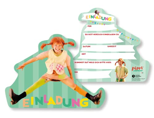 DH-Konzept Pippi Langstrumpf Einladungen 8 Stück // Pippi Langstrumpf Partyzubehör DH-Konzept Pippi Langstrumpf Einladungen 8 Stück // Pippi Langstrumpf Partyzubehör von DH-Konzept