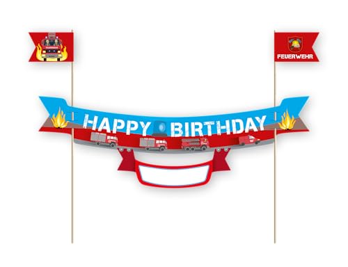 Tortenbanner * FEUERWEHR * als Deko als Kuchen und Torten | 23x20cm, mit Krone und Namensschild | für Kindergeburtstag Kinderparty Kinder Geburtstag Party Feuerwehrmann Feuerwehrauto Tortenbanner * FEUERWEHR * als Deko als Kuchen und Torten | 23x20cm, mit Krone und Namensschild | für Kindergeburtstag Kinderparty Kinder Geburtstag Party Feuerwehrmann Feuerwehrauto von DH-Konzept