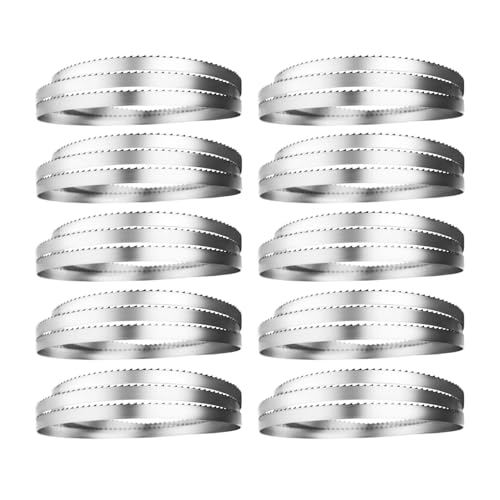 DHAEY 10er-Pack 1750 x 16 x 0,56 mm x 4 TPI Bandsägeblätter, Bandsägeblätter als Ersatz for die Holzbearbeitung, for Schneiden von Fleisch und Lebensmitteln von DHAEY