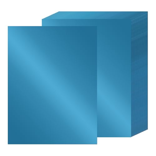 24 Blatt blaues Spiegelkartonpapier, A4, 41,7 kg/250 g/m², Metallic-Papier, Goldfolie, dicke Karte, glänzend, für Bastelarbeiten, Scrapbooking, Kartenherstellung, Einladungen, Party-Dekoration (blau) 24 Blatt blaues Spiegelkartonpapier, A4, 41,7 kg/250 g/m², Metallic-Papier, Goldfolie, dicke Karte, glänzend, für Bastelarbeiten, Scrapbooking, Kartenherstellung, Einladungen, Party-Dekoration (blau) von DHAIQC