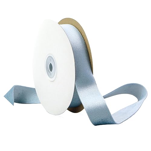 DHAIQC Doppelseitiges Samtband, 2,5 cm, 9,1 m, Vintage, Staubblau, Hochzeit, Weihnachten DHAIQC Doppelseitiges Samtband, 2,5 cm, 9,1 m, Vintage, Staubblau, Hochzeit, Weihnachten von DHAIQC