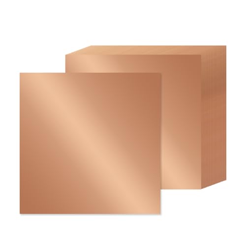 Rotgoldenes Spiegelkartonpapier, 30 x 30 cm, 15 Blatt, metallisches reflektierendes Papier, 250 g/m², Folienkarton, glänzend, für Bastelarbeiten, Scrapbooking, Kartenherstellung, Einladungen, Rotgoldenes Spiegelkartonpapier, 30 x 30 cm, 15 Blatt, metallisches reflektierendes Papier, 250 g/m², Folienkarton, glänzend, für Bastelarbeiten, Scrapbooking, Kartenherstellung, Einladungen, von DHAIQC