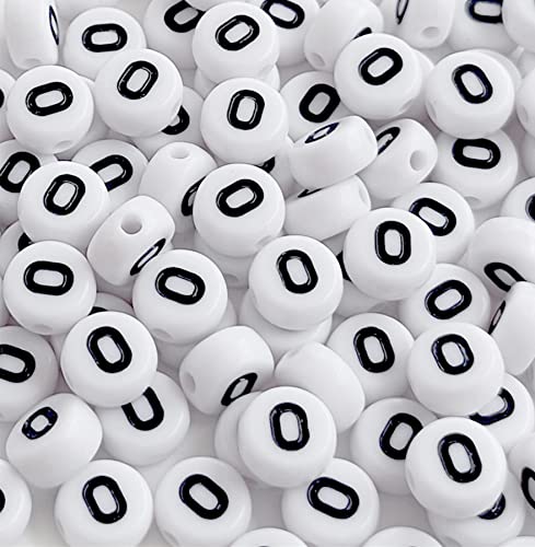 DHARIS 100 STÜCKE Buchstabenperlen 4X7mm Weiß Runde Acryl Alphabet Perlen Vokal Buchstaben O Perlen für die Schmuckherstellung Armbänder Halsketten Schlüsselanhänger DIY DHARIS 100 STÜCKE Buchstabenperlen 4X7mm Weiß Runde Acryl Alphabet Perlen Vokal Buchstaben O Perlen für die Schmuckherstellung Armbänder Halsketten Schlüsselanhänger DIY von DHARIS