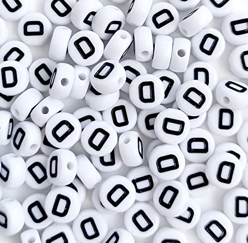 DHARIS 100 STÜCKE Buchstabenperlen Weiß Runde Acryl Alphabet Perlen Buchstabe D Perlen für Schmuckherstellung Armbänder Halsketten Schlüsselanhänger DIY 4X7mm DHARIS 100 STÜCKE Buchstabenperlen Weiß Runde Acryl Alphabet Perlen Buchstabe D Perlen für Schmuckherstellung Armbänder Halsketten Schlüsselanhänger DIY 4X7mm von DHARIS