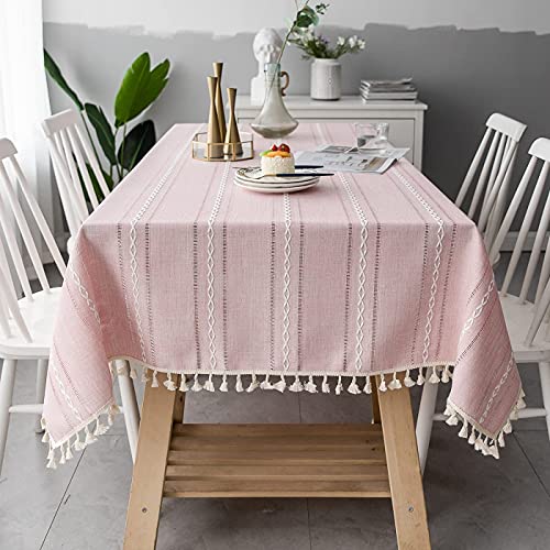 DHBHZD Tischdecke 120x190cm Baumwoll Leinen Rechteck Tischdecke Tischdecke Schweres Baumwoll Leinen Staubdichte Tischdecke für Party Tischdecke Küche Dinning von DHBHZD