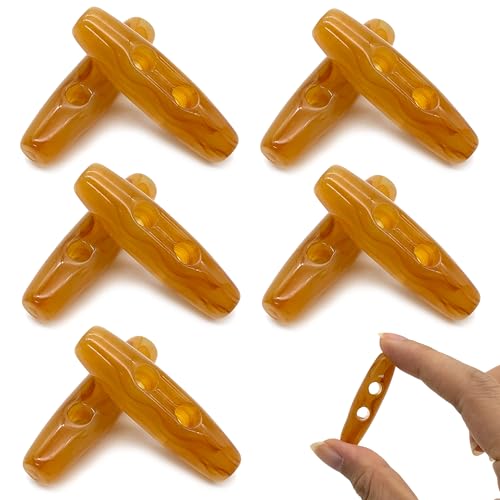 DHER 10 Stück Knebelknöpfe Toggle oval Knebel Horn Toggle Nähen Knöpfe Acryl Toggle Knöpfe, Oval Doppelloch Pullover Mantel Knöpfe, Harz Nähknöpfe für DIY Kleidung Nähzubehör (Orange, 39MM) DHER 10 Stück Knebelknöpfe Toggle oval Knebel Horn Toggle Nähen Knöpfe Acryl Toggle Knöpfe, Oval Doppelloch Pullover Mantel Knöpfe, Harz Nähknöpfe für DIY Kleidung Nähzubehör (Orange, 39MM) von DHER
