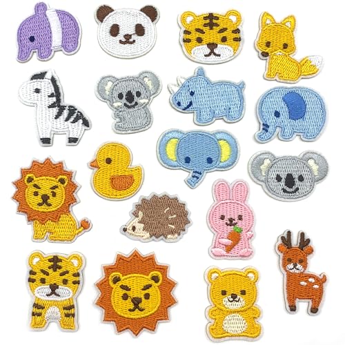 DHER 18pcs Kirschblüten Bügelflicken Bestickte Aufnäher Stickereien Aufnäher Applikation für Kleidung Aufgestickter Aufnäher aus Stoff für Jacken, Jeans, Röcke, Rucksäcke und Hüte (E) von DHER