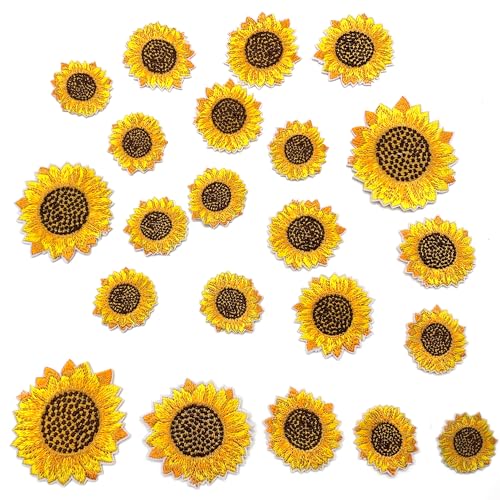 DHER 20PCS Patches Zum AufbüGeln Sticker Gestickte AufnäHer Applikation SüßEr Stickerei-Patch, BüGel Kleiner Frisch Bestickter Stoff Trendiger Kleidungs-Stick Jeans-Deko Patch (B) von DHER