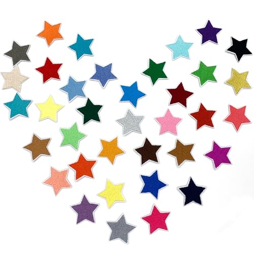 DHER 36pcs Kirschblüten Bügelflicken Bestickte Aufnäher Stickereien Aufnäher Applikation für Kleidung Aufgestickter Aufnäher aus Stoff für Jacken, Jeans, Röcke, Rucksäcke und Hüte (C) von DHER