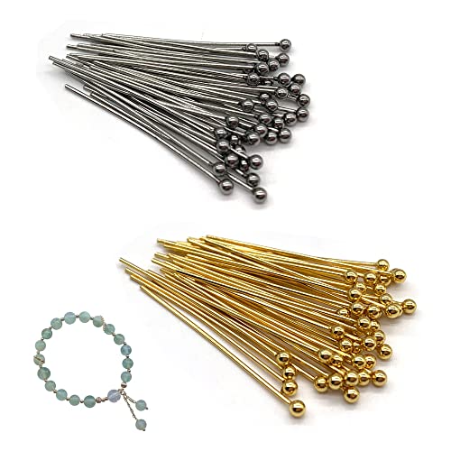 DHER Kettelstifte DIY Kopfstifte für DIY goldfarben Nietstifte 100 stücke Perle Nadel 0,6mm draht Durchmesser runde Kopf Nadel Silber/Gold perlen kugelkopf Nadel Titan Stahl Nadel DHER Kettelstifte DIY Kopfstifte für DIY goldfarben Nietstifte 100 stücke Perle Nadel 0,6mm draht Durchmesser runde Kopf Nadel Silber/Gold perlen kugelkopf Nadel Titan Stahl Nadel von DHER