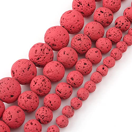 4/6/8/10/12mm natürlicher schwarzer vulkanischer Lavastein runde Perlen 15,5" Auswahlgröße für Schmuckherstellung DIY Armband-roter Gummi, 6mm 63pcs Perlen 4/6/8/10/12mm natürlicher schwarzer vulkanischer Lavastein runde Perlen 15,5" Auswahlgröße für Schmuckherstellung DIY Armband-roter Gummi, 6mm 63pcs Perlen von DHGFH