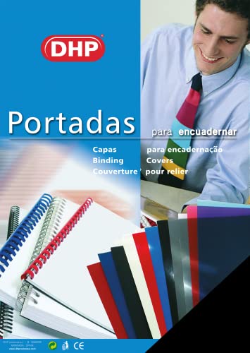 Packung mit 100 Binderücken aus Polypropylen, 0,45 mm dick, A4-Format, Schwarz Packung mit 100 Binderücken aus Polypropylen, 0,45 mm dick, A4-Format, Schwarz von DHP
