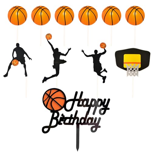 DHSBGWSX 11-teiliger Basketball-Dekorationsbedarf, Kuchen-Dekoration, Basketball-Kuchendekoration, Partydekoration, Bunt, Mehrfarbig, Feier, Geburtstag DHSBGWSX 11-teiliger Basketball-Dekorationsbedarf, Kuchen-Dekoration, Basketball-Kuchendekoration, Partydekoration, Bunt, Mehrfarbig, Feier, Geburtstag von DHSBGWSX