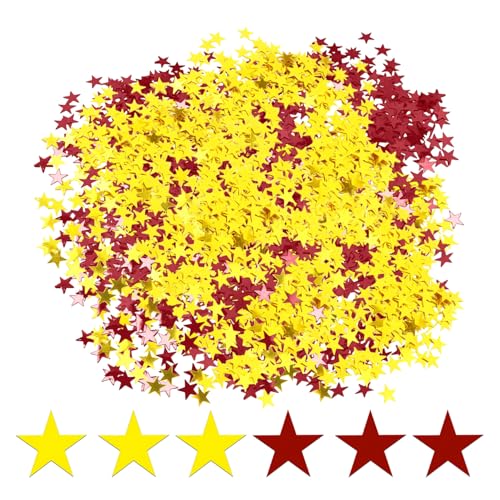 2 Packungen Stern-Glitzer, fünfzackiges Stern-Glitzer-Konfetti, funkelnder Stern-Glitzer, Zubehör für Party-Tischdekoration, dekorativer Glitzer, 2 Packungen Stern-Glitzer, fünfzackiges Stern-Glitzer-Konfetti, funkelnder Stern-Glitzer, Zubehör für Party-Tischdekoration, dekorativer Glitzer, von DHSBGWSX