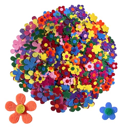 200 Stück bunte Filzblumen, Patch-Aufkleber, handgefertigte Filzblumen, Stoff-Blumendekoration, Bastelfilz-Applikationen, geeignet für Kunst-DIY, Kunsthandwerk 200 Stück bunte Filzblumen, Patch-Aufkleber, handgefertigte Filzblumen, Stoff-Blumendekoration, Bastelfilz-Applikationen, geeignet für Kunst-DIY, Kunsthandwerk von DHSBGWSX
