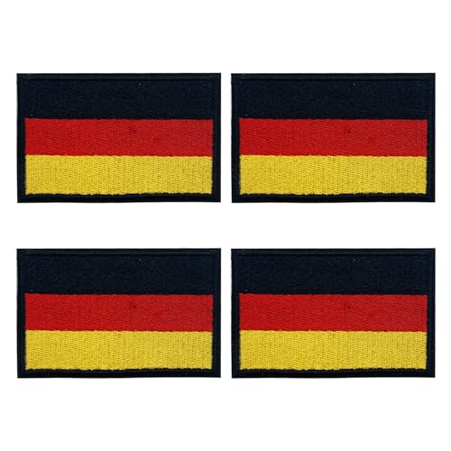 4 Stück Aufnäher Zum Aufbügeln, Deutschland-Flagge-Patch, Abzeichen-Stickerei-Stoff-Patch, Mini-Aufnäher Zum Aufbügeln, Rucksack-Kleidung, Dekorativer Aufnäher 4 Stück Aufnäher Zum Aufbügeln, Deutschland-Flagge-Patch, Abzeichen-Stickerei-Stoff-Patch, Mini-Aufnäher Zum Aufbügeln, Rucksack-Kleidung, Dekorativer Aufnäher von DHSBGWSX