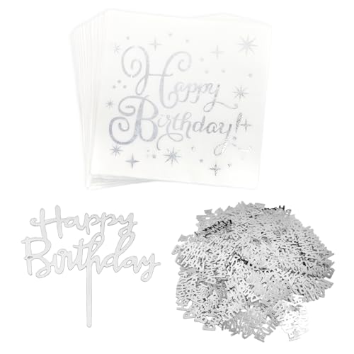 40 stück Servietten, bestückt mit 1 Packung Dekokonfetti und 1 Stück Kucheneinsatz, Partytischdekoration, Partyzubehör 40 stück Servietten, bestückt mit 1 Packung Dekokonfetti und 1 Stück Kucheneinsatz, Partytischdekoration, Partyzubehör von DHSBGWSX