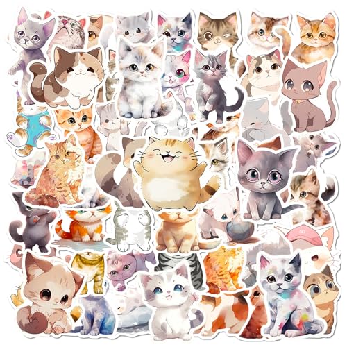 50 Katzenaufkleber, Katzenaufkleber-Set, Cartoon-Tieraufkleber, Kinderaufkleber, wasserfeste Aufkleber, Partyaufkleber, süße Aufkleber, geeignet für Tagebücher, Computer, Gitarren usw. 50 Katzenaufkleber, Katzenaufkleber-Set, Cartoon-Tieraufkleber, Kinderaufkleber, wasserfeste Aufkleber, Partyaufkleber, süße Aufkleber, geeignet für Tagebücher, Computer, Gitarren usw. von DHSBGWSX