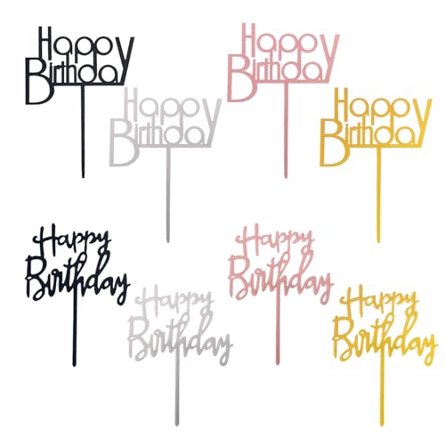 8 Stück Happy Birthday Karte, Geburtstagskuchenkarte, Kuchendekoration, Cupcake Karte, Glitzerkuchenkarte, Geburtstagsparty-Kuchenkarte 8 Stück Happy Birthday Karte, Geburtstagskuchenkarte, Kuchendekoration, Cupcake Karte, Glitzerkuchenkarte, Geburtstagsparty-Kuchenkarte von DHSBGWSX