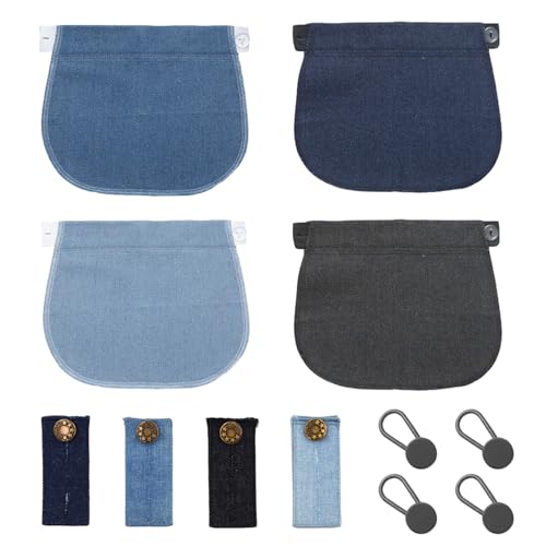 DHSBGWSX 4 Stück Elastische Verlängerungsgurte, 4 Stück Jeans-Verlängerungsschnallen, 4 Stück Taillen-Erweiterungsknöpfe, Gürtelverlängerungsschnallen, Vielseitige Reisetasche Für Frauen DHSBGWSX 4 Stück Elastische Verlängerungsgurte, 4 Stück Jeans-Verlängerungsschnallen, 4 Stück Taillen-Erweiterungsknöpfe, Gürtelverlängerungsschnallen, Vielseitige Reisetasche Für Frauen von DHSBGWSX