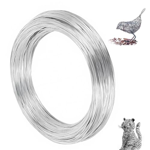 Aluminium-Basteldraht, 12 Gauge, 2 mm, 30 m, biegbarer Metalldraht, Armatur, flexible Modellierdrähte für Schmuckherstellung, Handwerk, Perlen, Blumen Aluminium-Basteldraht, 12 Gauge, 2 mm, 30 m, biegbarer Metalldraht, Armatur, flexible Modellierdrähte für Schmuckherstellung, Handwerk, Perlen, Blumen von DHSWNNG