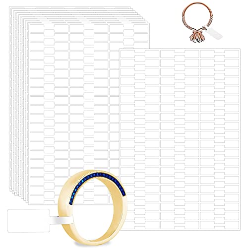 Schmuck Preisschilder Aufkleber, 500 Stück Preisetiketten Weiße Blanko-Etiketten Barbell Form Etiketten Selbstklebend Schmucketiketten für Halskette Ohrringe Armband Ring von DHSWNNG