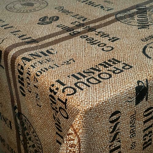 Wachstuch Wachstischdecke Tischdecke Breite und Länge wählbar Kaffeesack Braun Beige 130 x 210 cm Eckig abwaschbar Gartentischdecke Wachstuch Wachstischdecke Tischdecke Breite und Länge wählbar Kaffeesack Braun Beige 130 x 210 cm Eckig abwaschbar Gartentischdecke von DHT-Wachstuch